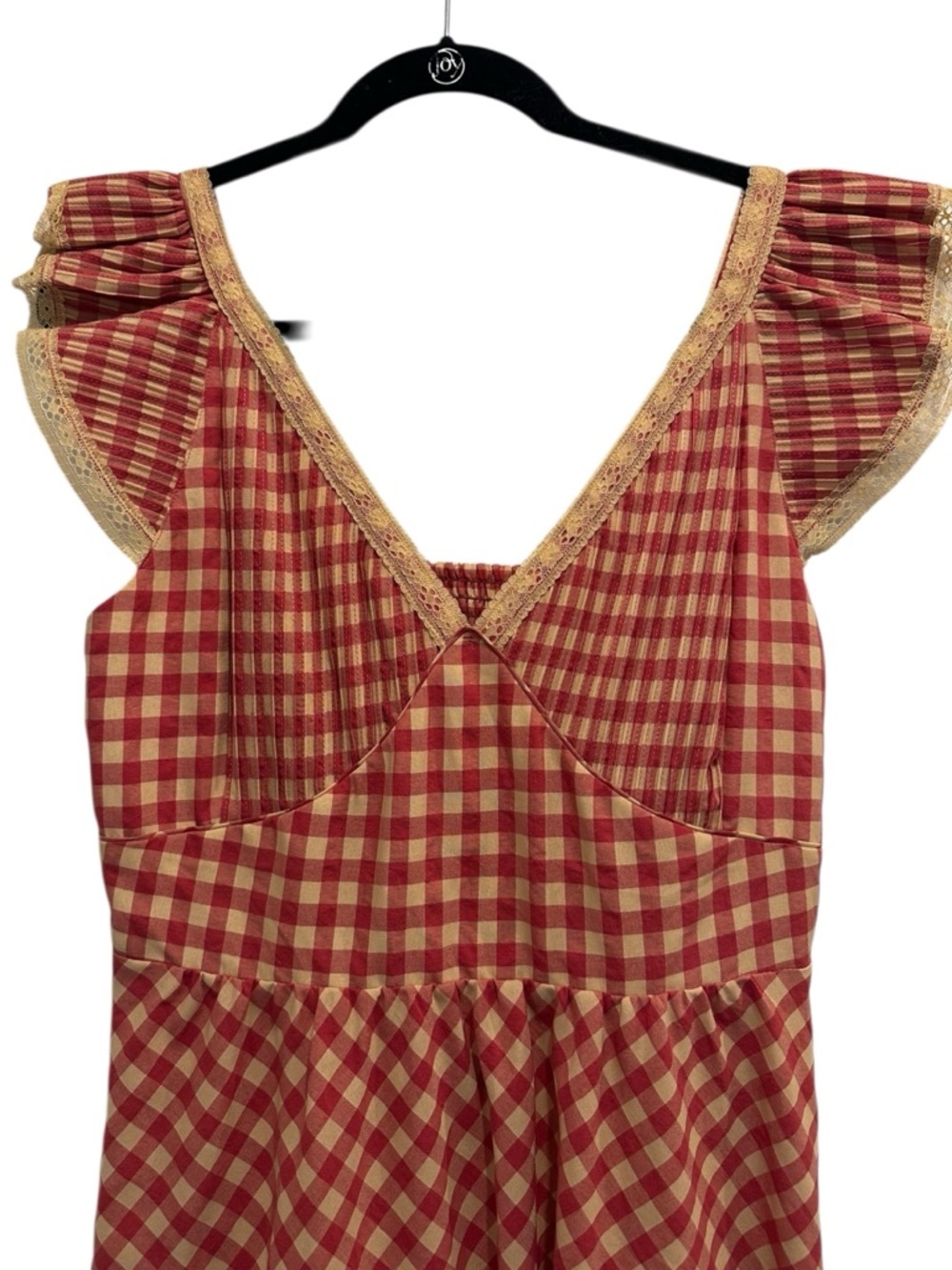 Find Me Now Mini Dress Gingham Red Large - Picture 4 of 9